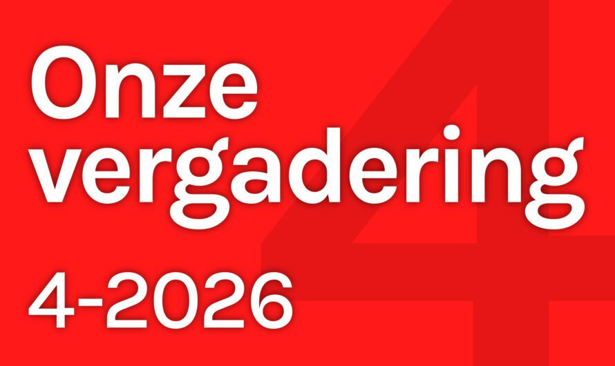 De onderwerpen op onze aprilvergadering